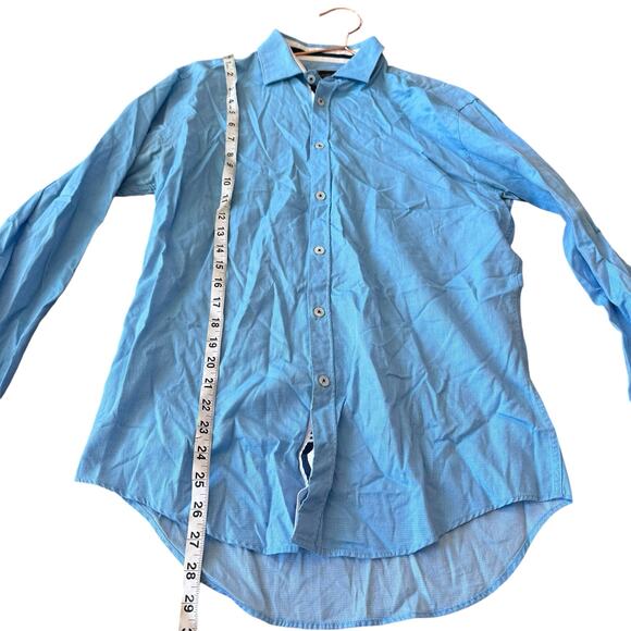 Zara Man Blue Slim Fit Button Down Shirt - Medium - Picture 3 of 5